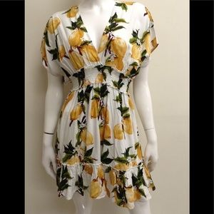 NWT Lemon print MIDI dress 🍋